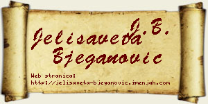 Jelisaveta Bjeganović vizit kartica